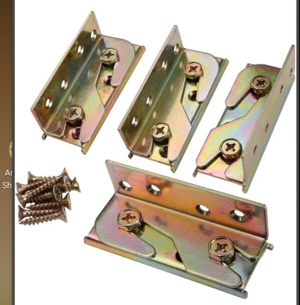 Bed Rail Brackets - Bed Rail Fittings - Heavy Duty Non-Mortise - Set of 4 (Screws Included) | EZ Auction