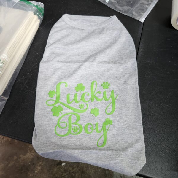 *** SIZE 3XL *** Dog Shirt for Small Large Dogs and Cat Costume Puppy Gift Pet Clothes Letter Printed Lucky Boy Vest | EZ Auction