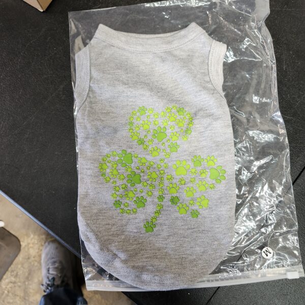 *** SIZE M *** Dog Apparel Lucky Boy Letter Print Clover Shirts for Small Large Dog Vest Puppy Gift St Patrick's Day Costume | EZ Auction