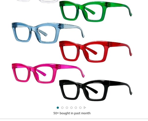 Reading Glasses Metalless Screwless Spring Hinges 6 Pack Readers for Women(+1.50) | EZ Auction