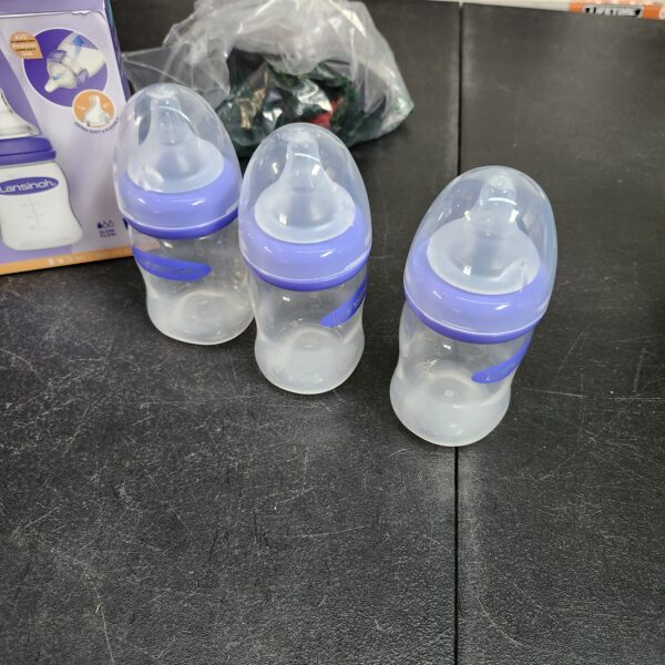 *** USED *** Lansinoh Anti-Colic Baby Bottles for Breastfeeding Babies, 5 Ounces, 3 Count, Includes 3 Slow Flow Nipples, Size S | EZ Auction