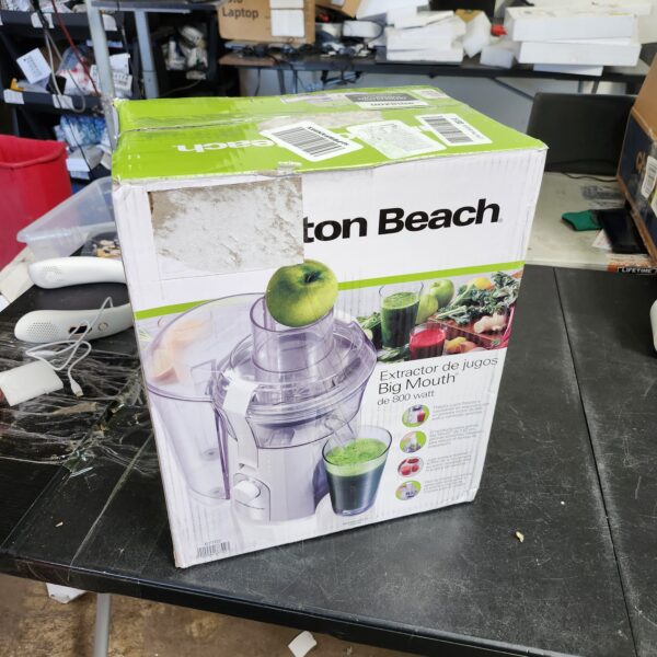 ****READ DESCRIPTION****Hamilton Beach 67702 Juicer Machine, Big Mouth Large 3” Feed Chute for Whole Fruits and Vegetables, Easy to Clean, Centrifugal Extractor, BPA Free, 800W Motor, White | EZ Auction