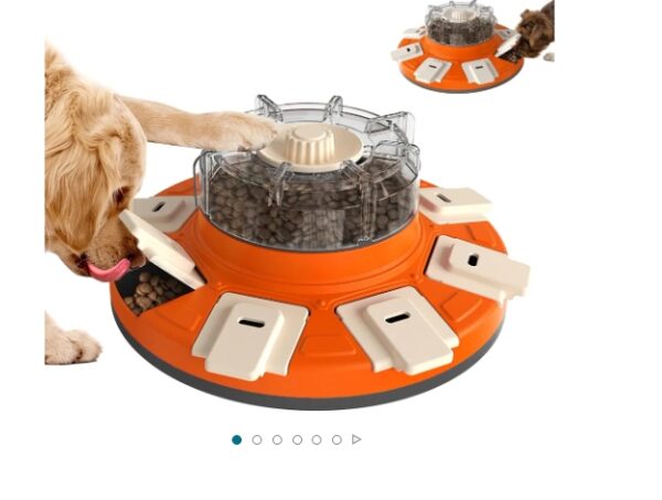 Dog Puzzle Toys, Slow Feeder Dog Bowls, Interactive Dog Toys for Boredom Buster and Mental Stimulation, Rotating Non-Slip Dog Food Dispenser for Small Dogs, Large Dogs and Puppy | EZ Auction