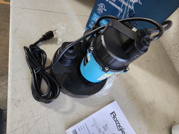 READ THE DESCRIPTION* 1/3HP 2510GPH Submersible Sump Pump, Clean/Dirty Water Pumps with Automatic Float Switch and Suction Strainer, 10ft Cord Utility Pump for Basement, Pool, Irrigation | EZ Auction