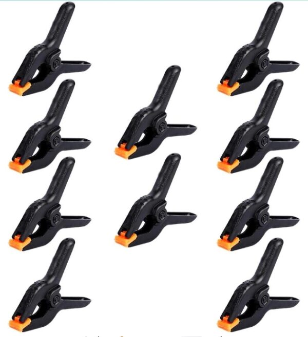 10 Packs of 3.5 inch Professional Plastic Small Spring Clamps Heavy Duty for Crafts and Backdrop Clips Clamps for Backdrop Stand,Photography, Home Improvement and so on | EZ Auction