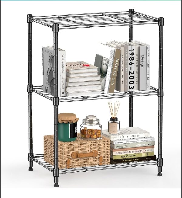 MZG Steel Storage Shelving 3-Tier Utility Shelving Unit Steel Organizer Wire Rack for Home,Kitchen,Office (11.8" D x 17.7" W x 26.3" H) | EZ Auction