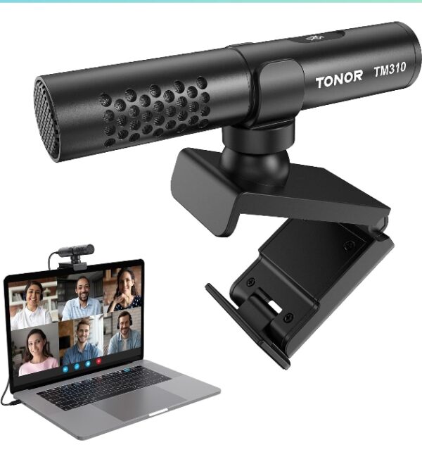 TONOR USB Conference Microphone for Laptop, Adjustable Computer PC Mic with Mute Button & LED Indicator for Video Call Meeting, Microfono for Desktop Zoom Skype YouTube, Plug-Play for MacOS Windows | EZ Auction