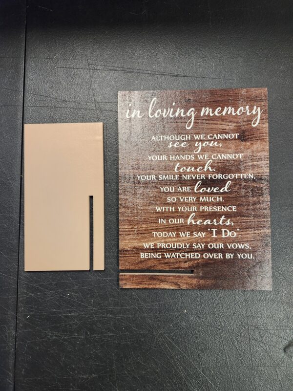 Chunful Memorial Table Sign for Wedding, Acrylic Wooden Wedding Reception Signs, Sympathy Gift in Loving Memory Wedding Sign, Wedding Memorial Signs for Wedding Gift Anniversaries Reunions(Classic) | EZ Auction