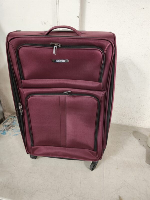 ***USED***U.S. Traveler Anzio Softside Expandable Spinner Luggage, Burgundy, Checked-Large 30-Inch | EZ Auction