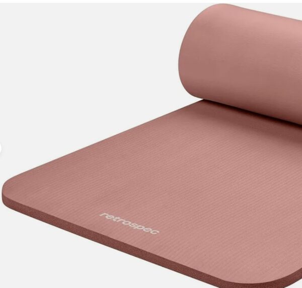 Retrospec Solana Yoga Mat 1" Thick w/Nylon Strap for Men & Women 1 inch, Rose | EZ Auction