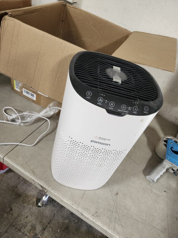 ***USED***POMORON Air Purifiers for Home Large Room Up to 1500Ft² with Air Quality Sensor&Auto Mode, UV, Efficient HEPA Air Purifiers Filter 99.97% of Pollen Allergies Smoke Dust Pet Dander for Bedroom, MJ003HD | EZ Auction