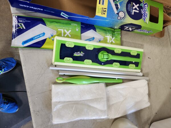 Swiffer Sweeper Dry + Wet XL Sweeping Kit, 1 Sweeper, 8 Dry Cloths, 2 Wet Cloths | EZ Auction