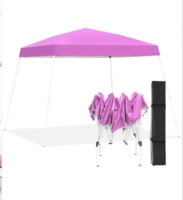 Outdoor 10x10 Ft Pop Up Canopy Tent, GDY Portable Instant Folding Shelter Gazebos, Waterproof Canopies with Carrying Bag (Pink) | EZ Auction