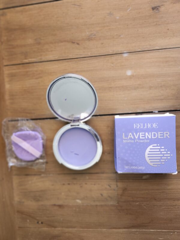 Lavender Matte Powder,Lavender Matte Powder Oil Control,Oil Control Face Pressed Powder with Mini Powder Puff,For Silky Blurring Oil Control Long-Lasting Makeup (1 PCS) | EZ Auction