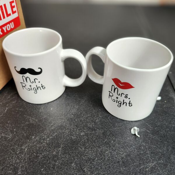 Coffee Mug Set Mrs. Always Right - Mr. Right Funny Gift 11oz | EZ Auction