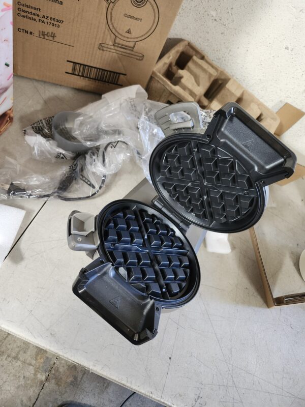 Cuisinart Mini Belgian Waffle Maker, Vertical Mini Waffle Iron, Silver, WAF-V100P1 | EZ Auction