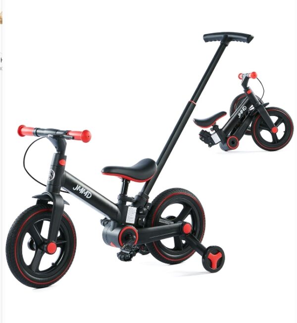 Toddler Bike with Push Handle for Kids 18 Months-5 Years, 6 in 1 Push Bike with Training Wheels & Pedals, Balance Bike for Boys and Girls with Brakes & Kickstand | EZ Auction