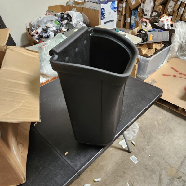 Carlisle FoodService Products CC11TH03 Trash Bin for Bussing Cart, 7 gal Capacity, 22" Height, 18" Width, 12.25" Length, Polyethylene (PE), Black | EZ Auction