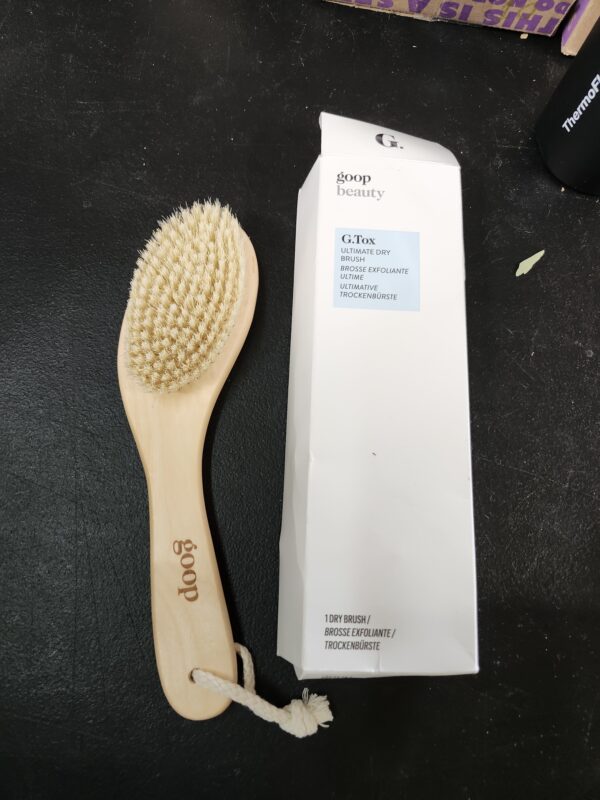 goop Beauty Dry Brush | Exfoliating & Detoxifying for Dry Skin | Wooden Brush with Natural Biodegradable Sisal Fibers | Sweeps Away Dead Skin Cells for Luminous, Smooth Skin | FSC-Certified | EZ Auction