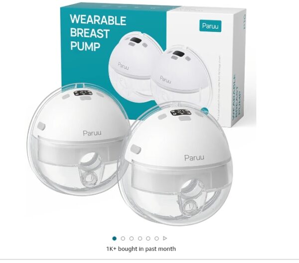 Paruu P16 Hands-Free Breast Pump Wearable, Wearable Breast Strong Suction, Low Noise, 4 Modes & 12 Levels, Electric Breast Pump Portable - 19/21mm Insert/Flange, 2 Pack (White) | EZ Auction