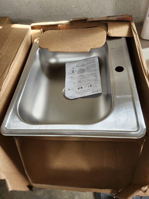 Dayton D125211 Single Bowl Top Mount Stainless Steel Sink, 25 x 21 | EZ Auction