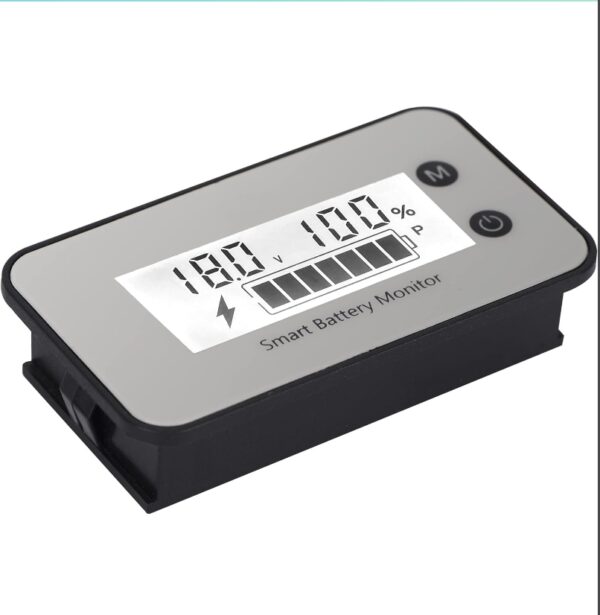 Battery Monitor12v 24v 36v 48v 60v 72v,Car Motorcycle Golf cart Battery Meter Digital Battery Capacity Remaining Capacity Percentage Tester with Buzzer Alarm and Temperature | EZ Auction