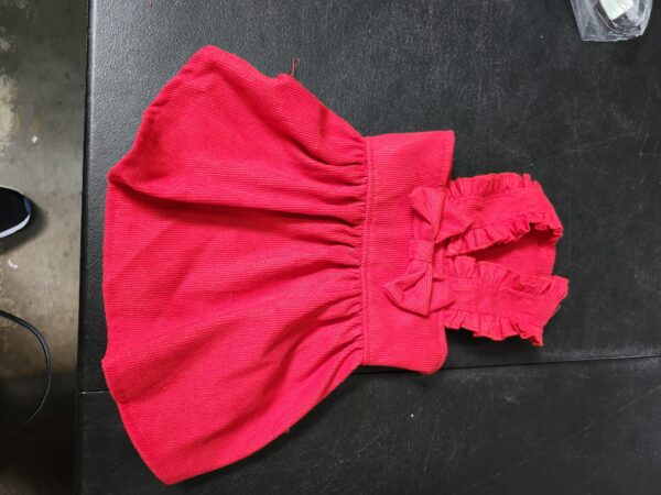 Red Corduroy Dog Dress Sweater for Small Dogs Girl Set Dog Winter Dress Puppy Clothes Christmas | EZ Auction