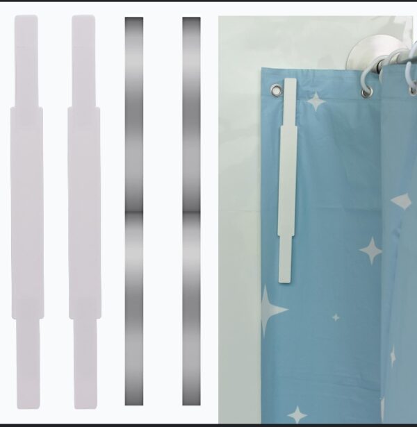 YYST Shower Curtain Splash Guard, Windproof Shower Curtain Clips, Shower Curtain Weights，Bathtub Splash Guard for Bathtub & Shower Liners & Curtains | EZ Auction