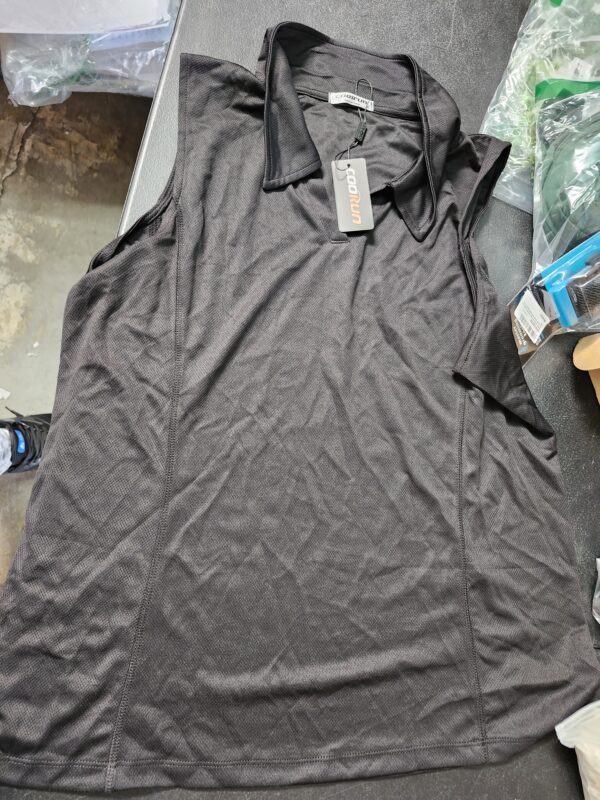 COOrun Women's Golf Polo Shirts Sleeveless Quick Dry Tennis T-Shirts Lightweight V-Neck with Collar Tank Top | EZ Auction