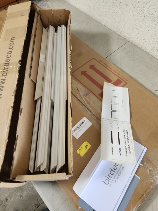 Ready to Assemble Wainscoting Kit, All Edges precut, Factory Primed Wall molding Pieces to Make 4 Frames P-31 | EZ Auction