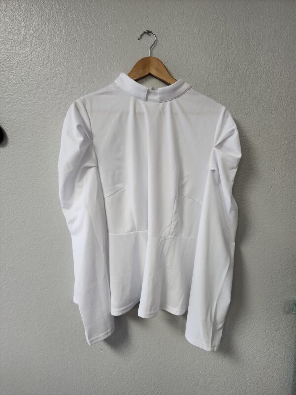 ***XXL***Women's Elegant Clergy Shirt Long Sleeve Ruffle Hem Ministers Blouse Casual Tops | EZ Auction