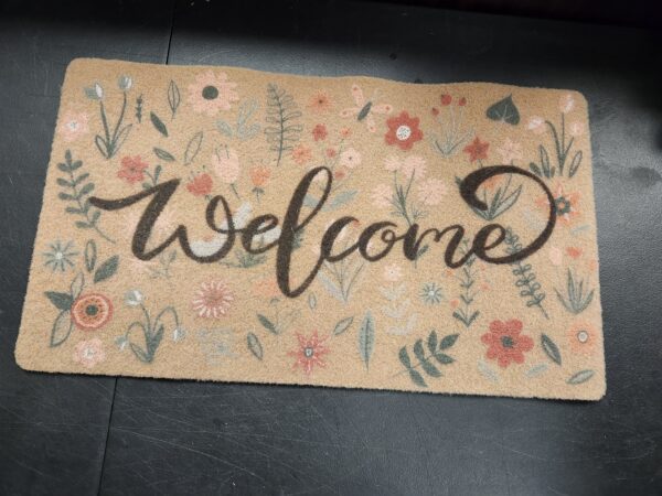 Floral Welcome-Doormats Front-Door - Spring Flower Home Decor Indoor-Mats Summer Non-Slip Seasonal Doormats 17x30 (Welcome-Flower, 17x30) | EZ Auction