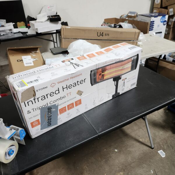 Heat Storm HS-1500-TT Infrared, 7 ft Cord, Tripod + Heater, Black | EZ Auction