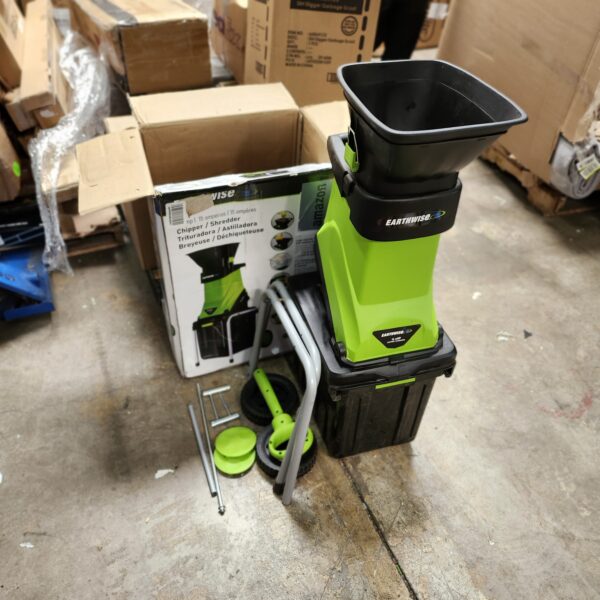 Earthwise GS70015 15-Amp Garden Corded Electric Chipper, Collection Bin | EZ Auction