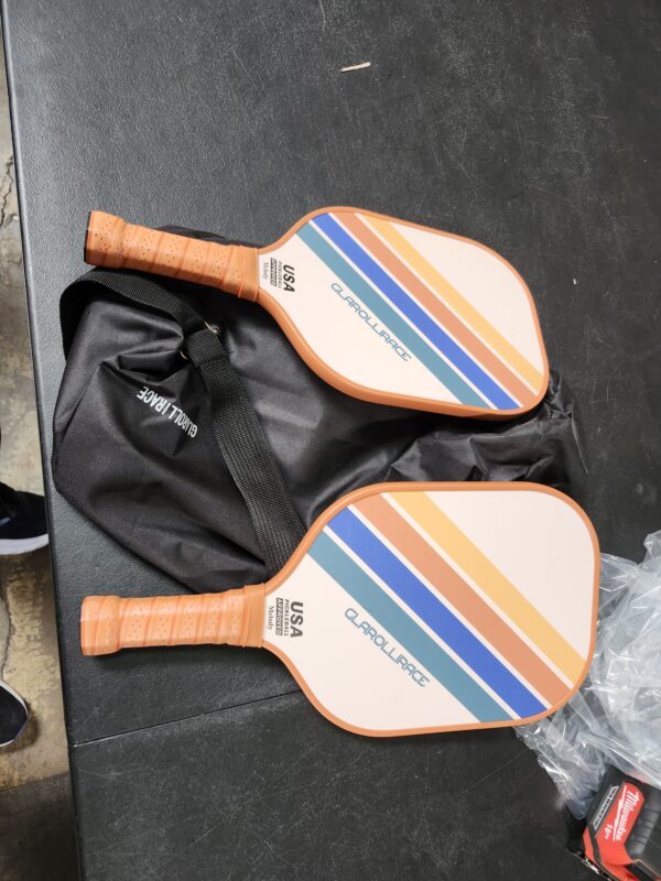 Pickleball Paddles Set of 2 Wood Pickle Ball Paddles Pickleball ,1 Pickleball Bag | EZ Auction