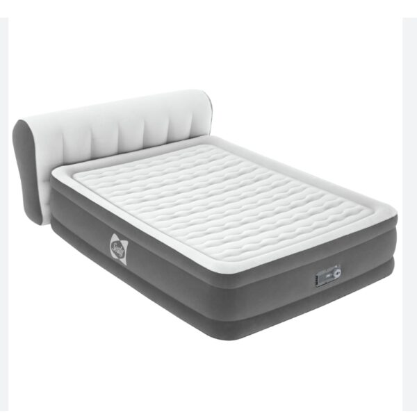 SEALY Dura-Beam Deluxe Ultra Plush Headboard Queen Mattress with Built-In Pump | EZ Auction