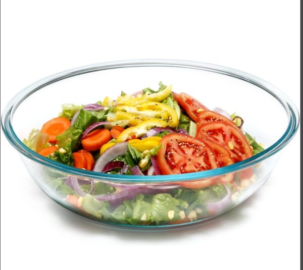 NUTRIUPS Large Glass Mixing Bowl, Large Salad Bowl for Serving (6 QT) | EZ Auction