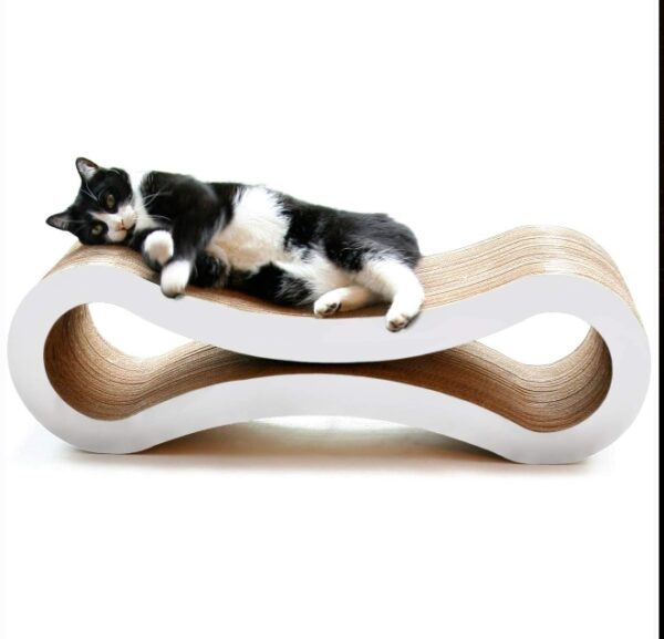 PetFusion Ultimate Cat Scratcher Lounge, Reversible Infinity Style in Multiple Colors, Made from Recycled Corrugated Cardboard, Durable & Long Lasting | EZ Auction