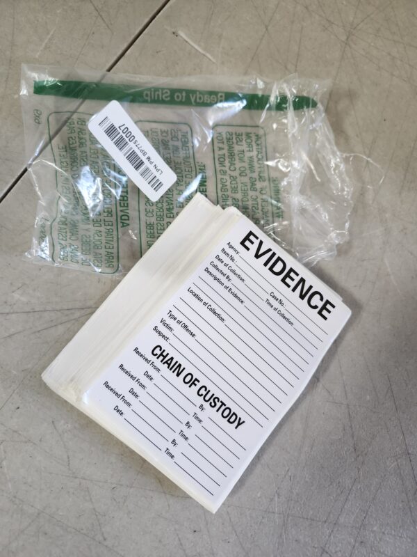 Adhesive Evidence Label 4 X 6 Inches - Stick on Evidence Stickers 100 Evidence Labels Per Pack For Forensics Class,Theme Birthday Party | EZ Auction