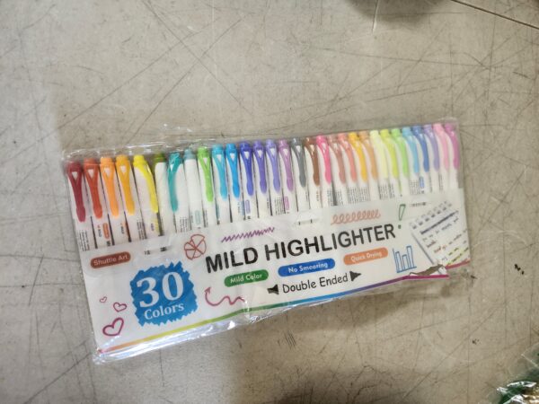 Shuttle Art 30 Colors Highlighters, Pastel Highlighter Pens Assorted Colors, Dual Tip Mild Color Highlighter Markers, Perfect for Teens, Kids and Adults Coloring, Underlining, Highlighting | EZ Auction