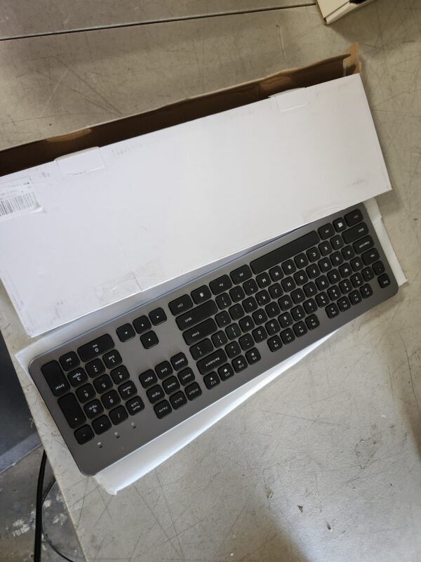 Wireless Keyboard,Quiet 2.4Ghz Computer Keyboard, Slim 104 Keys Full Size PC Keyboard with Metal-texture Panel,Enlarged Indicator,Numeric Keypad for Laptop,Desktop,Surface,Chromebook,Notebook | EZ Auction