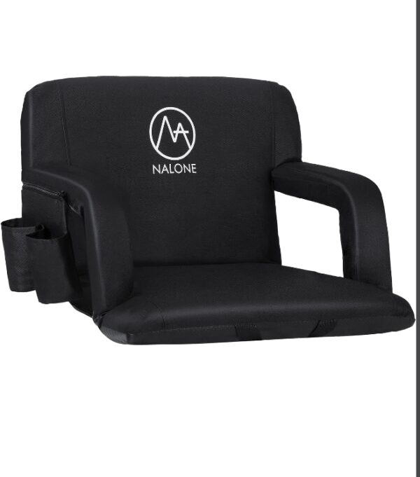 nalone Folding Stadium Seat 20.5''/25'' Regular/Extra Wide Stadium Chairs for Bleachers Stadium Seat Bleacher Chairs Portable with Back Supports Thick Padded Cushion Armrests Reclining | EZ Auction