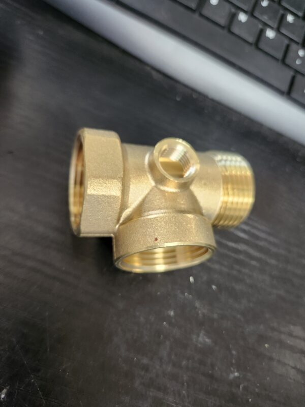 Versatile Brass Pipe Fitting Barstock Street Tee 1" FPT x 1" MPT x 1"FPT x 1/4" FPT Water Pump Connections & Maintenance 4 Way Fitting for Optimal Utility | EZ Auction