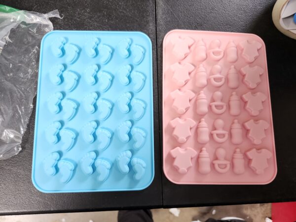 Webake Baby Feet Mold Baby Onesie Baby Bottle Pacifier Molds, Bite Size Silicone Chocolate Candy Molds Gummy Mould for Baby Shower Party Cake Decoration Cupcake Topper | EZ Auction