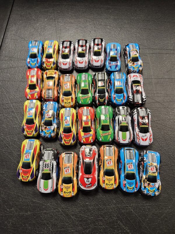 28 Pack Pull Back Cars for Kids, Mini Vehicles Toy Bulk Party Favor Race Cars Toys, Goodie Bag Stuffers, Pinata Fillers for Boys Girls Toddlers | EZ Auction