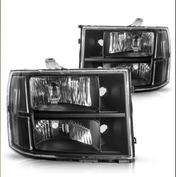 TorchbeamHeadlight Assembly Replacement for 2007 2008 2009 2010 2011 2012 2013 2014 Sierra, Black Housing Clear Lens Driver and Passenger Side | EZ Auction