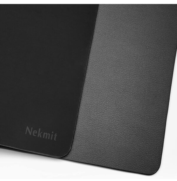 Nekmit Leather Desk Blotter Pad 17 x 12 Inches, Flat, Non-Slip, Waterproof, Black | EZ Auction