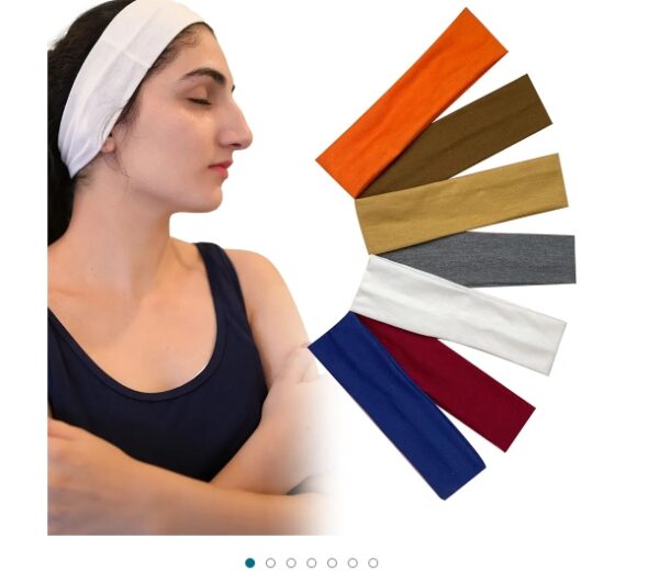 Headband - 8pcs Stretchy Headbands for Women, Elastic Yoga Headband, Fashionable Sweat Headbands for Women Non Slip, Wide Soft Headbands, Workout Headbands for Women - 8 Colors Head Bands. | EZ Auction