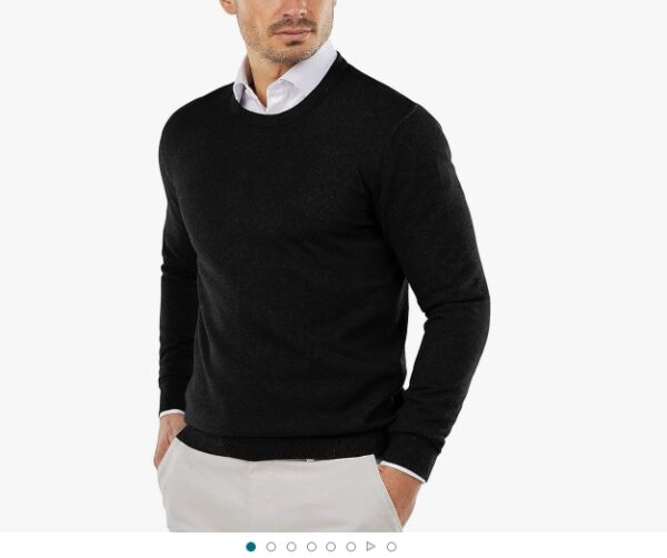 SIZE COOFANDY Men's Crew Neck Sweater Slim Fit Lightweight Sweatshirts Knitted Pullover for Casual Or Dressy Wear | EZ Auction