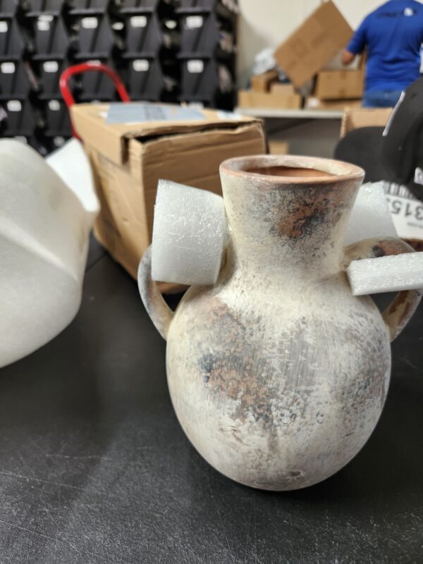 SIDUCAL Rustic Ceramic Farmhouse Flower Vase with | EZ Auction